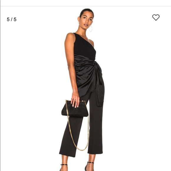 NWT CINQ A SEPT Theoline black one shoulder top - Picture 1 of 5